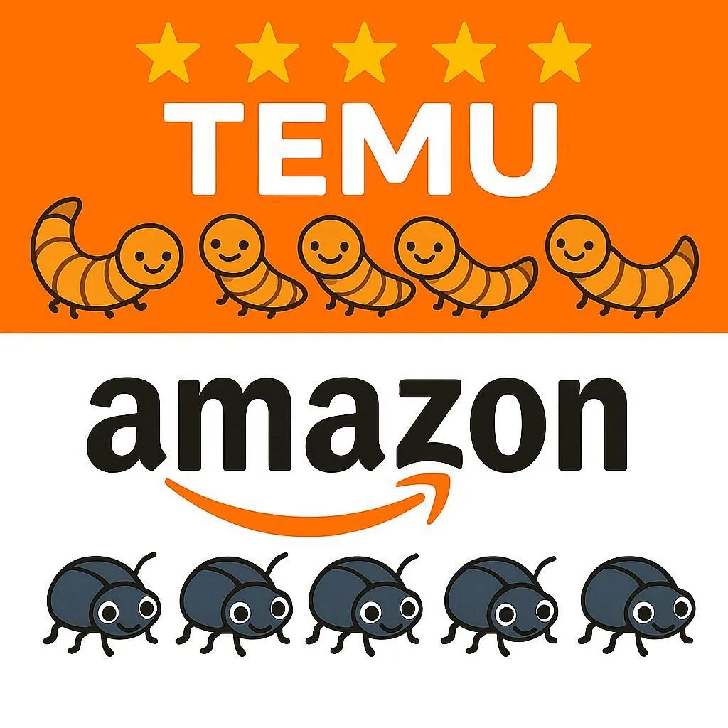 Productos recomendados en Temu y Amazon